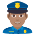 👮🏽‍♂️ man police officer: medium skin tone display on JoyPixels